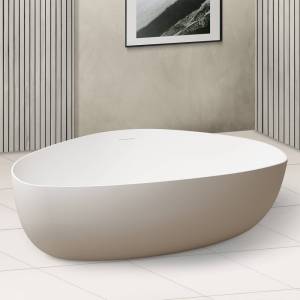 Ванна из искусственного камня Abber Stein AS9608 180x130 белая матовая