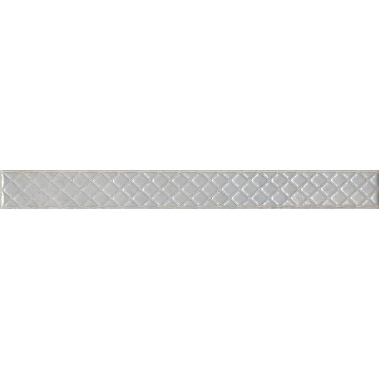 Бордюр Kerama Marazzi Мотиво AZ/A054/6424 Серый Светлый Глянцевый 4.2x40