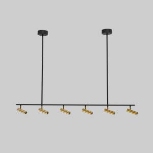 Потолочный светодиодный светильник Eurosvet Epiphania 20252/6 LED черный/латунь