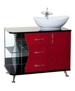 Тумба под раковину Bellezza Рио 90 3 ящ. R Красный