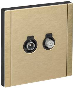 ТВ-розетка TV+SAT IEK Forte&Piano FP-AF20-O-M-K37 шампань