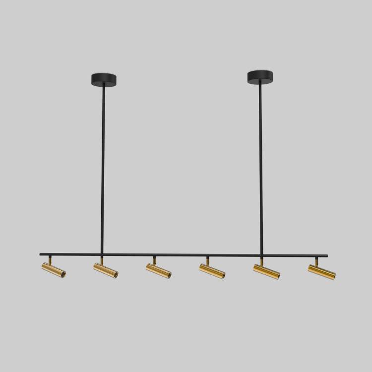 Потолочный светодиодный светильник Eurosvet Epiphania 20252/6 LED черный/латунь