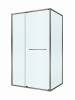 Душевой уголок Cezares LUX-AH-FS-11-120/80-C-GM профиль оружейная сталь, стекло прозрачное, 120x80x195