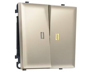 Комплект механизма 2-клавишного выключателя Ambrella Volt Sigma MS544050 шелк