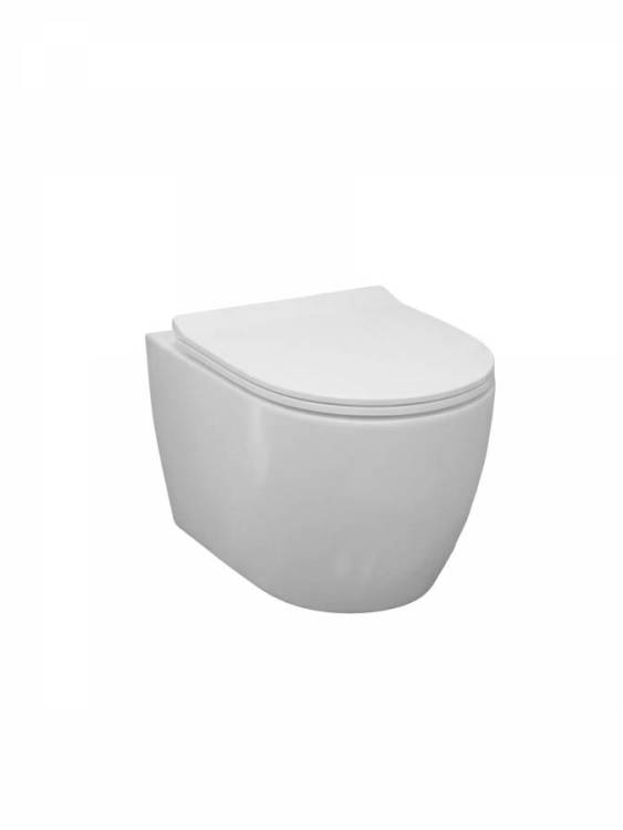 Унитаз подвесной Watersense Milana Vortex W01830 безободковый, сиденье микролифт