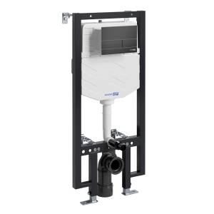 Система инсталляции для унитазов Wasserkraft Vils 56TLT.010.ME.MB04 клавиша черный матовый