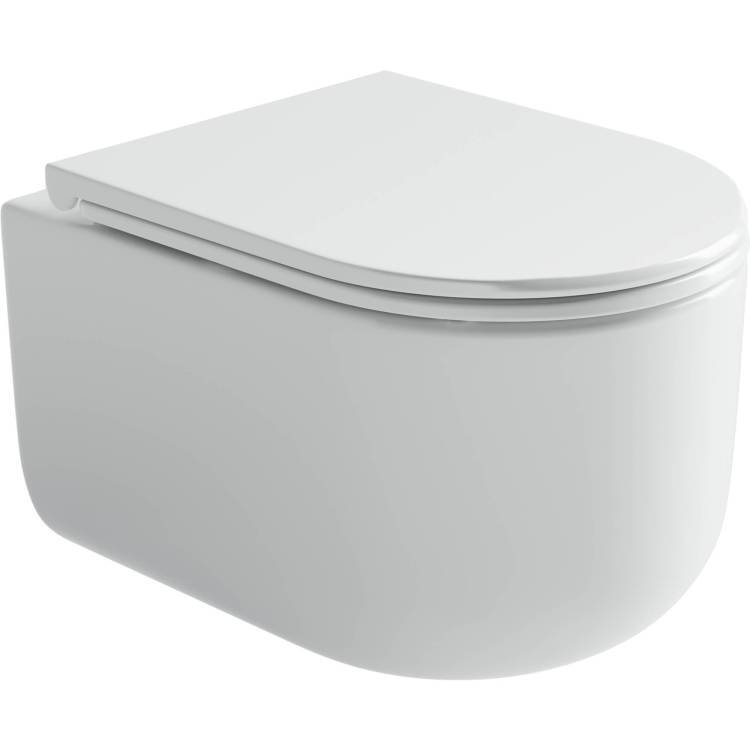 Унитаз подвесной Ceramica Nova Ulma CN4006 безободковый, с крышкой-сиденьем микролифт