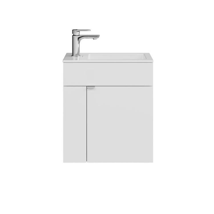 Тумба с раковиной Kerama Marazzi Lato белая глянцевая, 50 см, раковина LA.wb.50