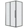 Душевая перегородка Grossman Cosmo 200.K33.02.100.21.02 профиль черный матовый, стекло шиншилла, 100x195 фото 2