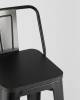 Набор из 6 барных стульев Stool Group Tolix YD-H765E-W LG-01 X6 черный глянцевый, темное дерево, со спинкой фото 11