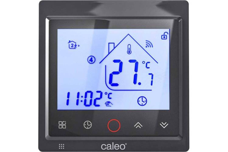 Терморегулятор Caleo С936 0К-00000753 Wi-Fi black встраиваемый, цифровой, программируемый, 3.5 кВт