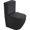 Унитаз-компакт SantiLine SL-5016MB безободковый, с крышкой-сиденьем микролифт, черный матовый