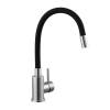Смеситель для кухни Knotlor Streamline SS-02 с гибким изливом, сатин фото 2