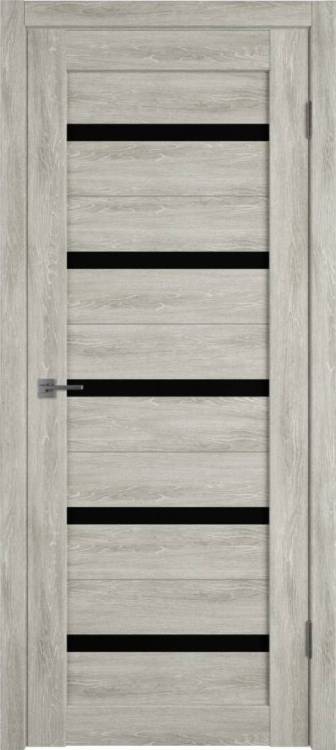 Межкомнатная дверь Владимирская Фабрика Дверей Atum 7 Lin Vellum стекло Black Gloss 900x2000