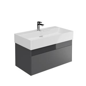 Тумба с раковиной Kerama Marazzi Logica стальной серый, 90 см, раковина LO.wb.90.1