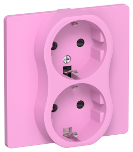 Розетка 2-местная с заземлением и шторками IEK Flite FI-R24C-16-K99 пурпурный