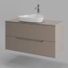 Тумба с раковиной Orange Line Li-100TuLMDF+B07-500W латте матовый, 100 см фото 2