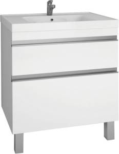 Тумба с раковиной Dreja Grace Plus 70 с опорами, белый глянец