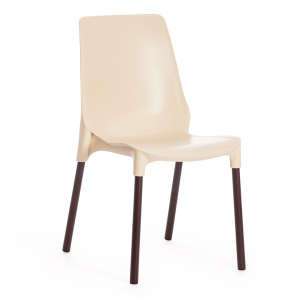 Стул Tetchair Genius (mod 75) 12832 бежевый/коричневые ножки 46x56x84