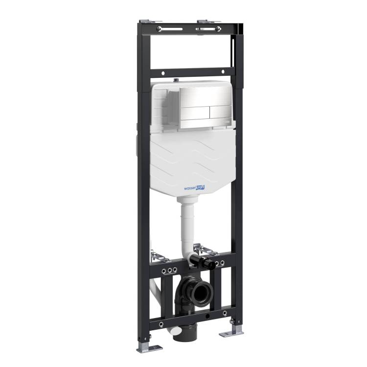 Система инсталляции для унитазов Wasserkraft New Alme 15TLT.010.ME.BN04 клавиша никель