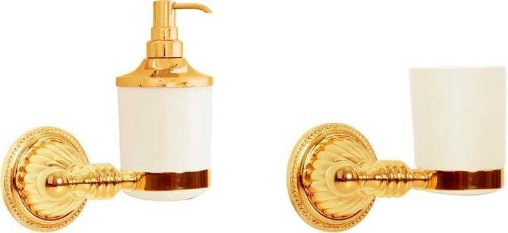 Набор Boheme Дозатор Hermitage Gold 10367 + Стакан Hermitage Gold 10353