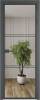 Межкомнатная дверь Profil Doors 3 AX цвет профиля Серая ночь, стекло безопасное 6 мм зеркало 800x2000