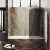 Шторка на ванну MaybahGlass MGV-129-5у стекло графит матовый, профиль хром матовый, 1400x340