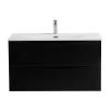 Тумба с раковиной BelBagno MARINO-CER-N 80 Nero Lucido