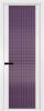 Межкомнатная дверь Profil Doors 2 AGP цвет профиля Вайт, стекло безопасное 6 мм мору фиолетовое 800x2000