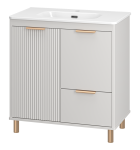 Тумба с раковиной Brevita Рисака УТ000025680 кремовая, 80 см