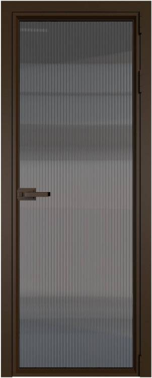 Межкомнатная дверь Profil Doors 1 AV цвет профиля Деорэ, стекло безопасное 6 мм мору тонированное 700x2000
