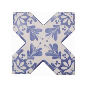 Керамогранит Cevica Becolors Cross Dec. Stencil Electric Blue 13.25x13.25