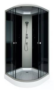 Душевая кабина Arcus Style S-12G 90x90x215, фронтальные стекла - серые тонированные, задние - черные
