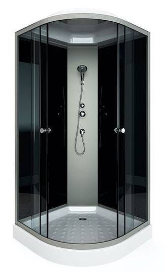 Душевая кабина Arcus Style S-12G 90x90x215, фронтальные стекла - серые тонированные, задние - черные