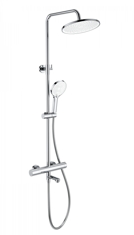 Душевая стойка Wonzon & Woghand WW-B3069-CR с термостатом, хром