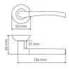 Дверная ручка Morelli PISA MH-06 SN/BN белый никель/черный никель, раздельная, на круглой розетке фото 3