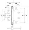 Петля Morelli QUADRO-1 BL черный на квадратной оси, без врезки фото 3