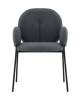 Стул Stool Group Моллек AV 338-F83-9005 темно-серый, букле, с подлокотниками