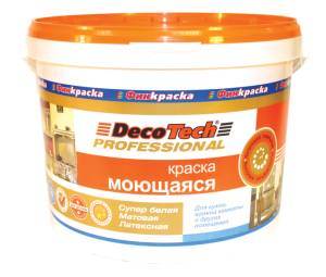Краска DecoTech Моющаяся 2.7 л