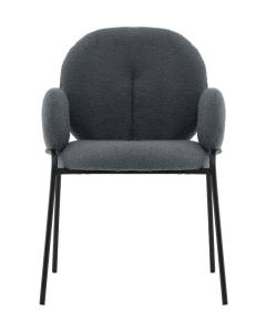 Стул Stool Group Моллек AV 338-F83-9005 темно-серый, букле, с подлокотниками