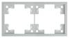 Двухместная рамка Rikett Standart 35820 SV серебро