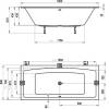 Акриловая ванна Ravak Formy 02 Slim 180x80, с ножками фото 4