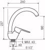 Смеситель для кухни РМС SL131-011F хром фото 4
