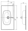 Раковина Arrow AP31008G белая глянцевая, 90x48 фото 2