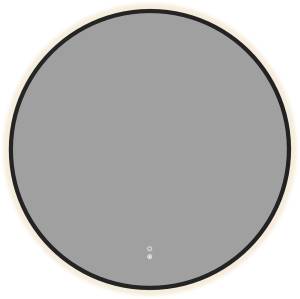 Зеркало Aquanet Контур 00367666 LED подсветка, подогрев, черное, D100