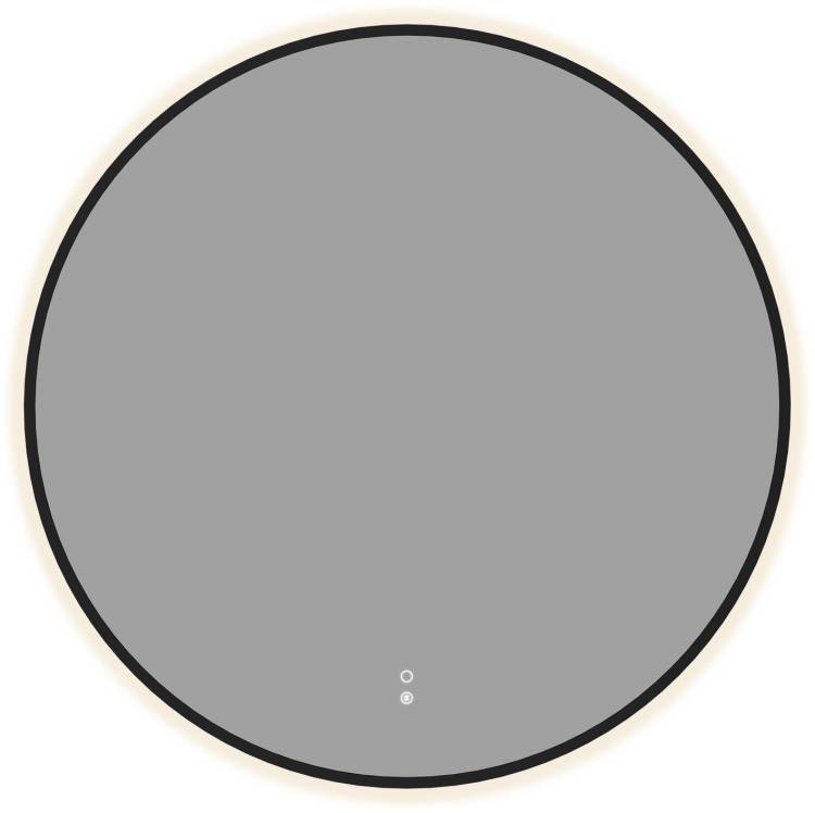 Зеркало Aquanet Контур 00367666 LED подсветка, подогрев, черное, D100