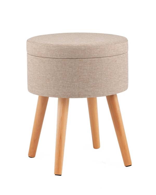 Пуф Stool Group Store Woody HS-WL14 V1 бежевая, рогожка, с ящиком