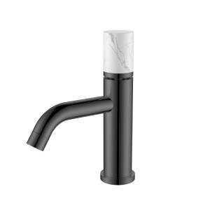 Смеситель для раковины Boheme Stick 121-SGM-MR-W Shine Gun Metal Mramor White