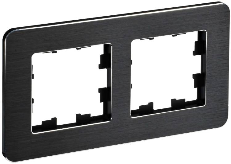 Рамка 2-постовая IEK Brite BR-M22-M-21-K02 черный