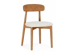 Деревянный стул Woodville Okava 1 15978 бежевая рогожка / орех